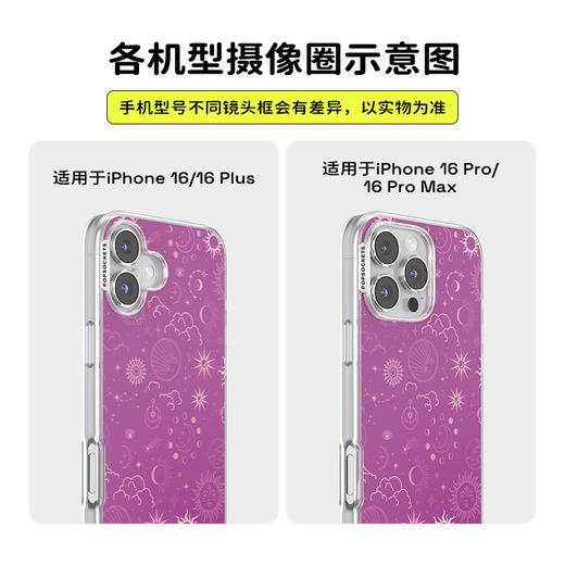 【古城密语】神秘天体 POPCASE手机壳 MagSafe Popcase磁吸款 紫色 日月星 图腾 iPhone 16/15/14/13 商品图2