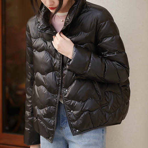 【高货ayts】全新升级【铂金会员487/天猫669/差价182】(03727) 洛诗琳24冬季新款95白鹅绒轻薄显瘦茧型羽绒服 商品图2