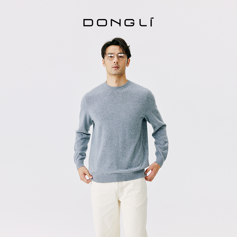 东黎 • 山羊绒男士秋冬基础款圆领套头衫 1733