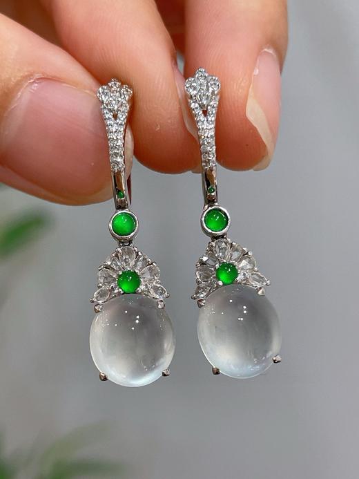 18K金高冰蛋面耳坠 商品图1