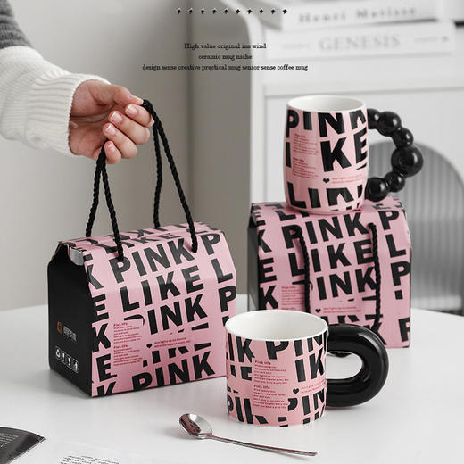 【BlackPink马克杯】好看家用精致漂亮陶瓷杯子ins风黑色 商品图1