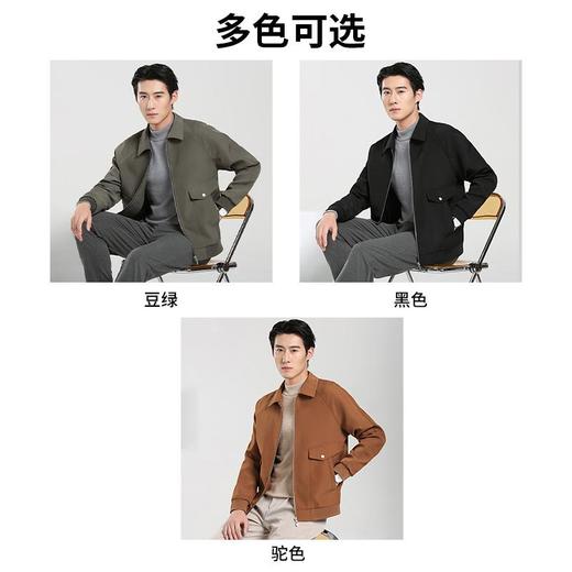 圣得西男装秋冬新款复古质感翻领夹克外套2462932010 商品图4