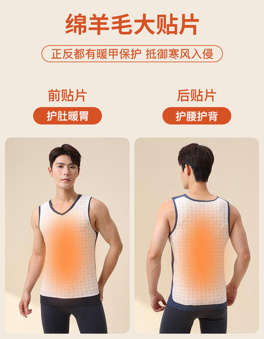 【特价】男女士三层加厚羊毛贴片保暖背心608/606 商品图6