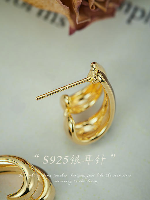 Oflye潮流饰品  滴釉气质耳环新款轻奢高级感耳钉女秋冬复古耳饰★ 商品图3