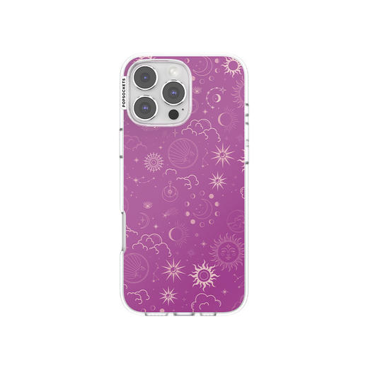 【古城密语】神秘天体 POPCASE手机壳 MagSafe Popcase磁吸款 紫色 日月星 图腾 iPhone 16/15/14/13 商品图1