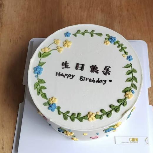 奶油霜淡雅小花蛋糕 商品图0