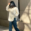 【顺丰包邮】81100 洛诗琳轻中式chic风韩系慵懒大廓形纯色衬衫021 商品缩略图3