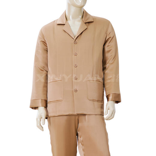 鑫缘 高档真丝男式棉睡衣套  HD9068 商品图0