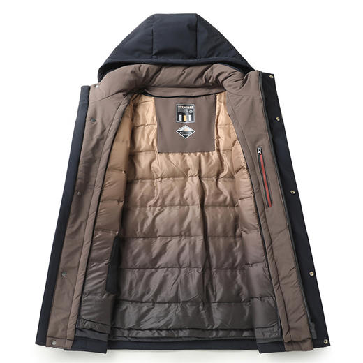 【可拆卸内胆】【新款DX】大依优型大码羽绒服可拆卸内胆可拆卸帽连帽外套加肥加大上衣男士外套胖子 商品图1