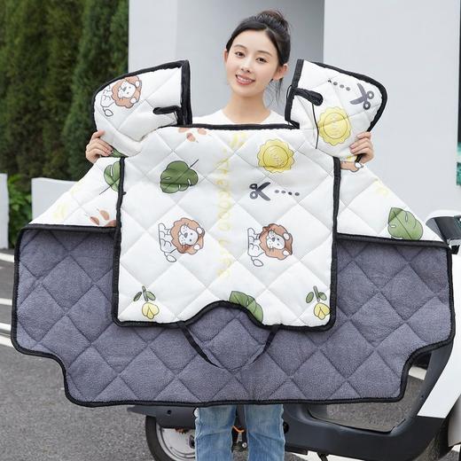 【全方位保护！无惧风雪严寒】冬季加厚加绒保暖电动车挡风被电瓶车防风被摩托车防水护膝挡风罩。ry 商品图4