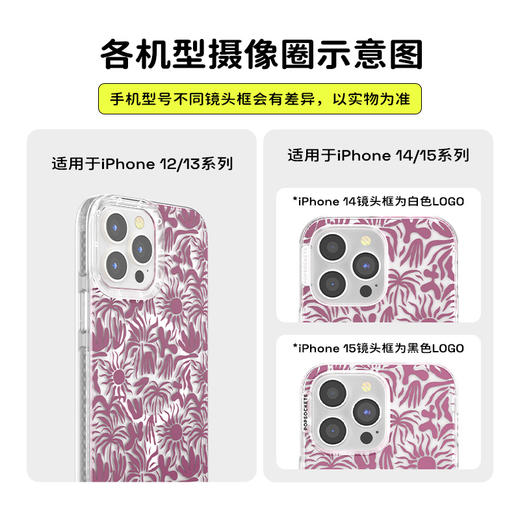 【古城密语】地中海棕榈 POPCASE手机壳 MagSafe Popcase磁吸款 紫色 植物花卉 拼贴 iPhone 16/15/14/13 商品图3
