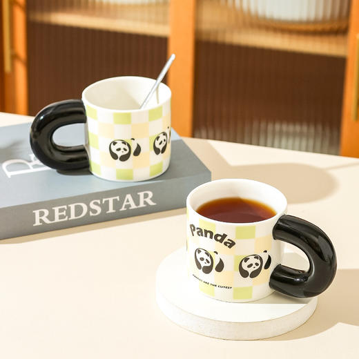 【熊猫胖胖杯】可爱熊猫陶瓷杯子家用送礼网红水杯咖啡杯 商品图1