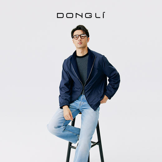 东黎 • 丝绒款中性风春秋立领羊绒拉链纯色防水防风双面服夹克 GDRM-21C200 商品图2