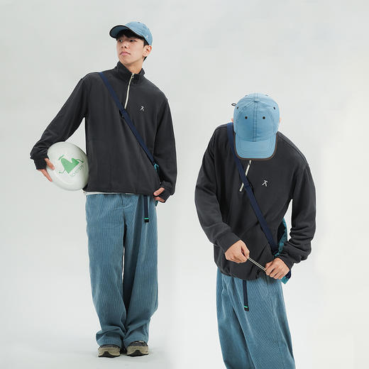 【品牌特惠】ACMEITEM爱棵米 亲子半拉链立领卫衣冲锋衣内胆保暖打底户外长袖GAE3340040H 商品图3