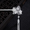 子佩集S990银【醉花问雪】发簪【LFZ000021】纯银扇子扇形流苏花丝2410 商品缩略图1