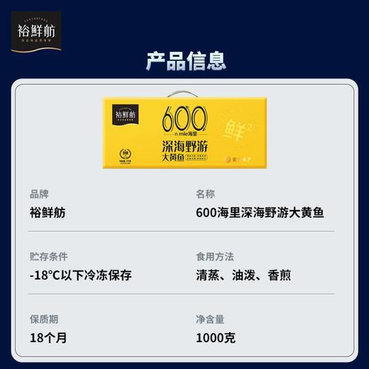 裕鲜舫 600海里大黄鱼礼盒 500-600g/条*2条 商品图1