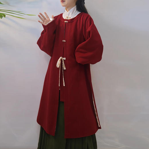 裁缝学苑AQ375新款毛呢圆领长袄搭松紧马面裙衬衫上衣套装纸样样板 商品图3