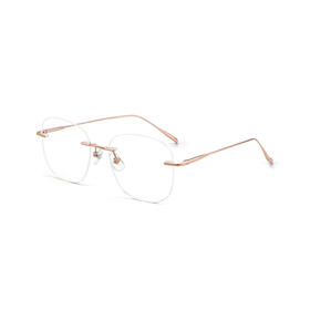 普莱斯光学镜框PTG24050A  气质无框 轻盈β钛 男女同款 四色可选