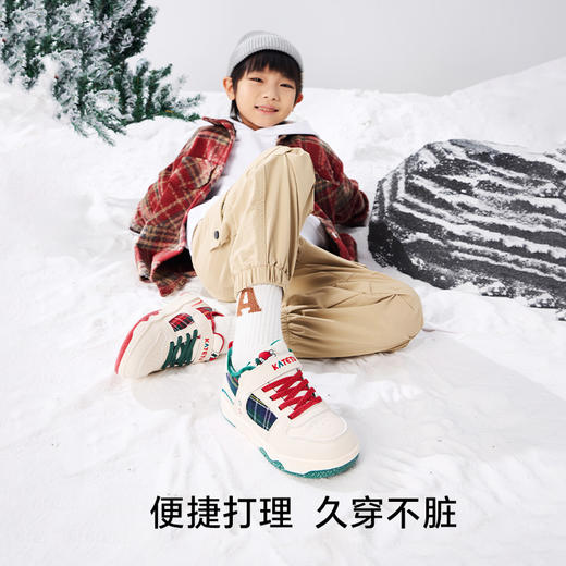 【礼盒款-2次兑换卷】卡特兔儿童运动板鞋2024秋冬新款幼儿园小白鞋加绒保暖儿童棉鞋（直接下单只有鞋子，需要礼盒款联系客服备注） 商品图6