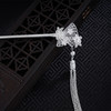 子佩集S990银【醉花问雪】发簪【LFZ000021】纯银扇子扇形流苏花丝2410 商品缩略图2