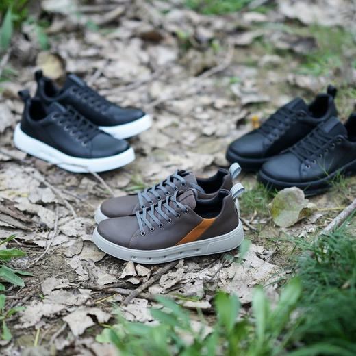 柜1950，ECCO同款莞产厚底头层牛皮透气舒适休闲鞋 商品图0