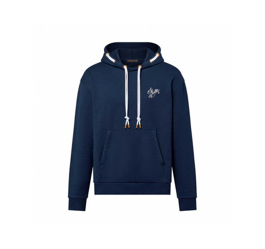 L-H 绳结连帽蓝卫衣 商品图0