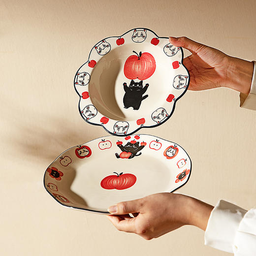 摩登主妇陶瓷碗可爱餐具碗具家用2024新款高颜值盘子儿童碗早餐盘 商品图2