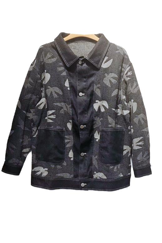 VIVIAN LIU薇薇安刘R2453105秋女装新款单排扣提花短款牛仔上衣 商品图5