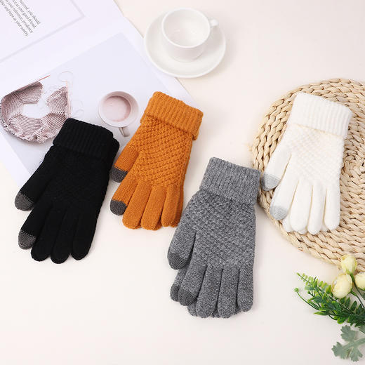 【积分兑换】秋冬手机触摸屏抓绒手套 商品图1