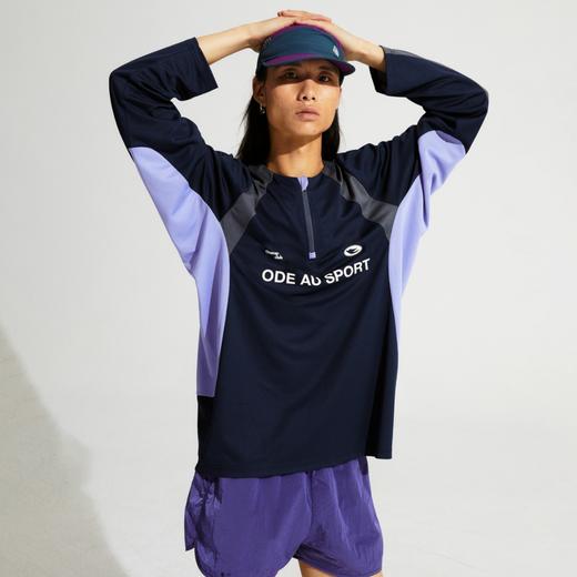 oneup拼色半拉链训练T恤 商品图4