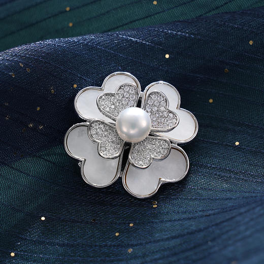 子佩集珍珠胸针【XXXZ230】四叶草2410 商品图1