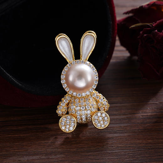 子佩集珍珠胸针【XXXZ223】兔子镀金2410 商品图1