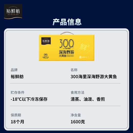 裕鲜舫 300海里大黄鱼礼盒400-500g/条*4条 商品图1