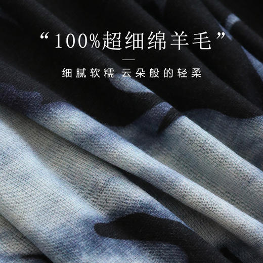 羊毛高领印花长袖打底衫，超细绵羊毛宽松保暖上衣 TG03S333 商品图2