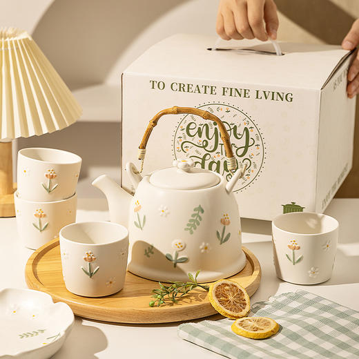 摩登主妇小雏菊泡茶壶套装2024新款结婚礼物伴手礼茶具礼盒煮茶壶 商品图4