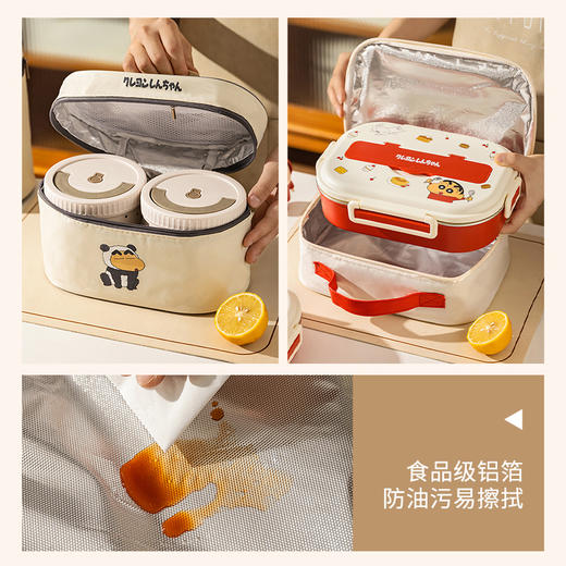 摩登主妇&蜡笔小新 卡通保温袋小学生上班族专用饭盒手提餐包 商品图3