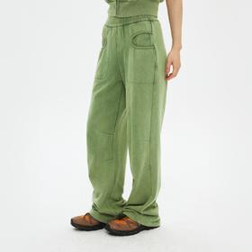 oneup洗水做旧卫裤