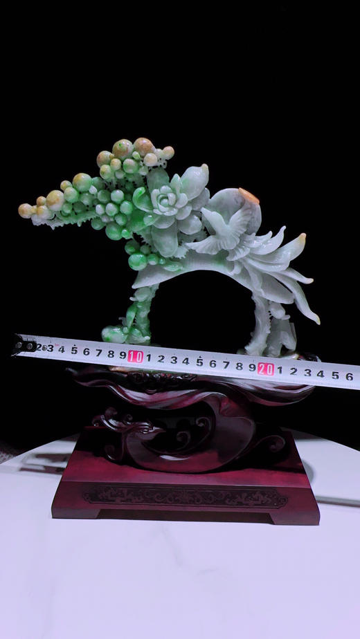 620461翡翠摆件【花开富贵 喜迎门】 商品图2