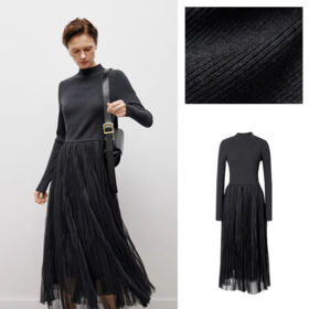 【商场同款】麦檬冬简洁干练直筒拼接连衣裙5EA293831