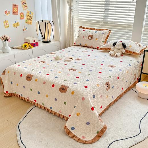 【一毯多用 云朵般绵柔 享受睡眠新体验】秋冬新款加厚牛奶绒床盖三件套秋冬季宝宝绒保暖夹棉加绒防滑盖毯 商品图6