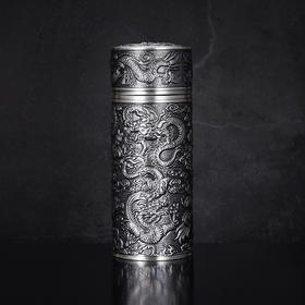 子佩集S999银【苍龙逐日】杯摆件【DLBJB042-75】纯银内胆-仿古泡茶杯2410