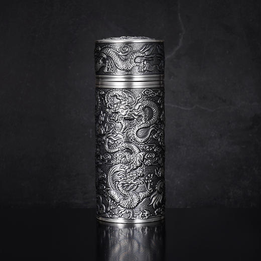 子佩集S999银【苍龙逐日】杯摆件【DLBJB042-75】纯银内胆-仿古泡茶杯2410 商品图1