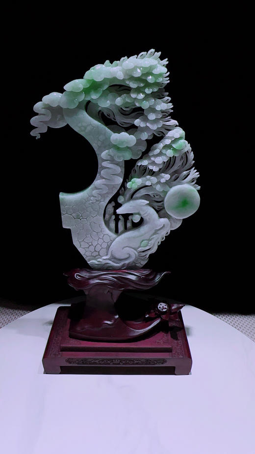 620464翡翠摆件【梅开五福  鹿鸣蝉音】 商品图3