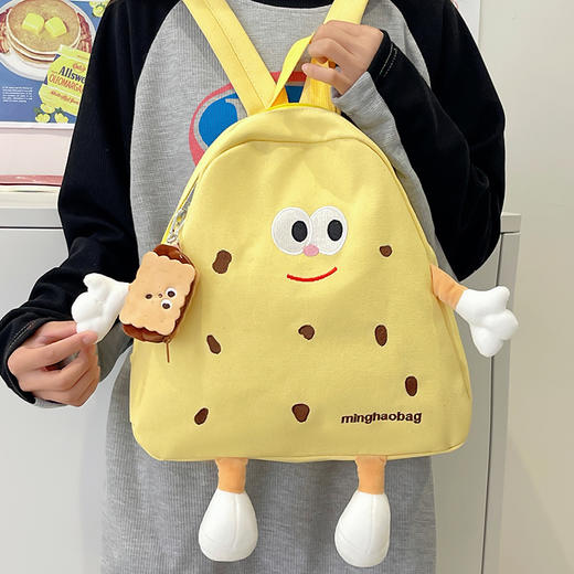【YOUTO饼干少女包】卡通可爱曲奇饼干搞怪双肩包 少女学生卡通小书包女包日常旅行背包 商品图3