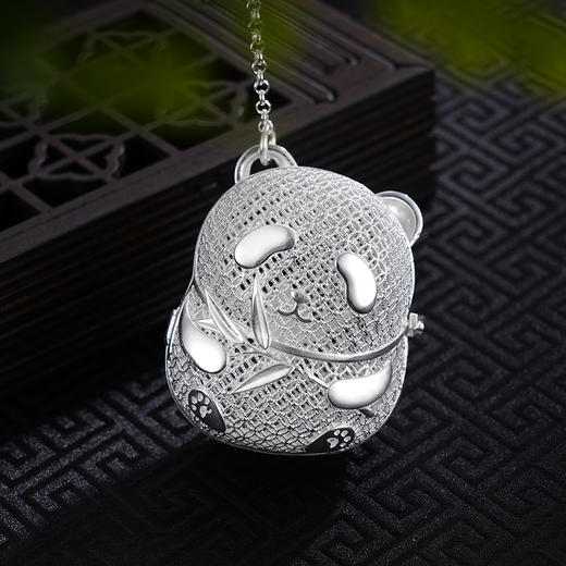 子佩集S999银【熊猫之颂】茶包【CP811】纯银茶具(可打开)花丝2410 商品图1