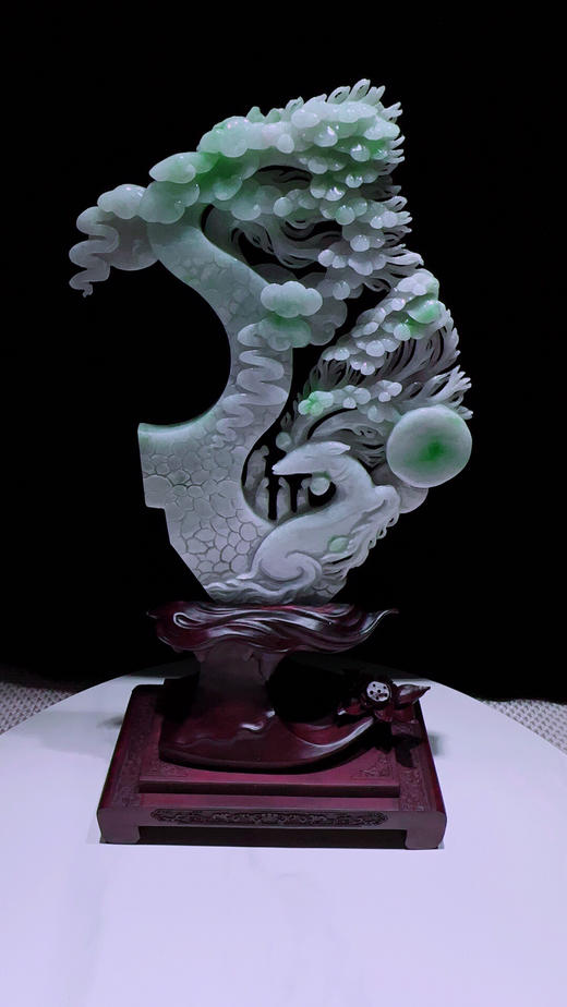 620464翡翠摆件【梅开五福  鹿鸣蝉音】 商品图5