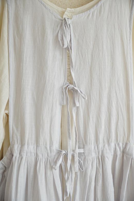 Gauze亚麻绑带罩裙 商品图4