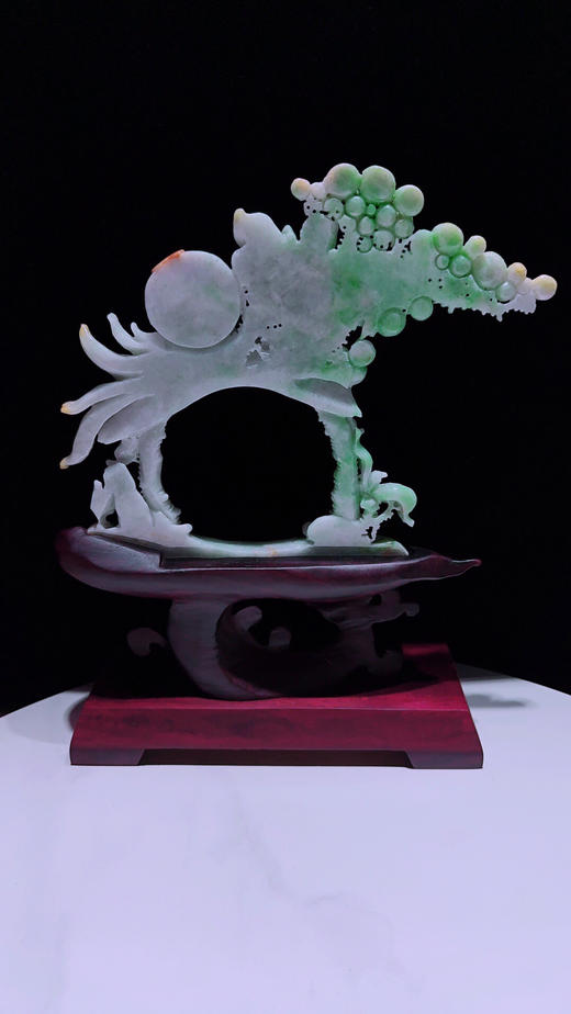 620461翡翠摆件【花开富贵 喜迎门】 商品图5