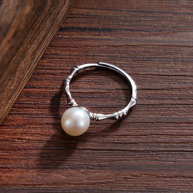 子佩集S925银珍珠戒指【R1927】纯银珍珠2410