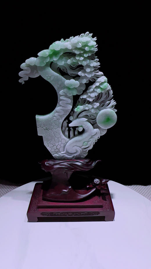 620464翡翠摆件【梅开五福  鹿鸣蝉音】 商品图4